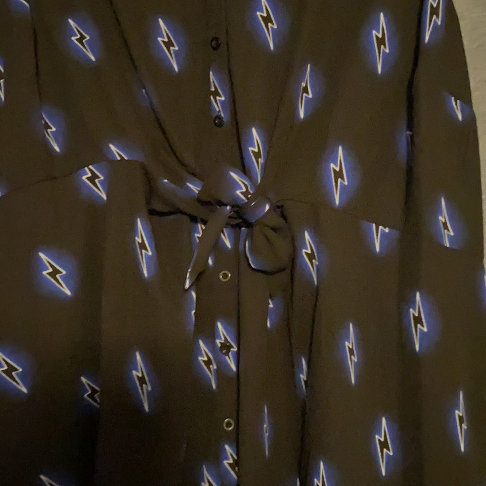 Torrid Lightning Bolt Button Down Blouse - image 2